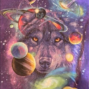 Purple Galaxy Graphic T-Shirt